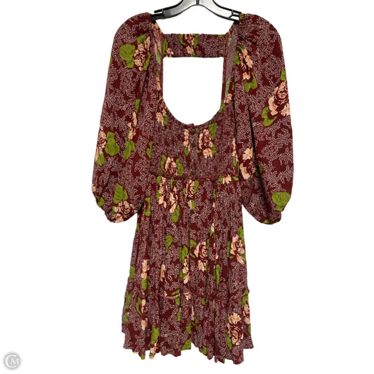 Dress Casual Short By Free People In Green & Red, Size: S