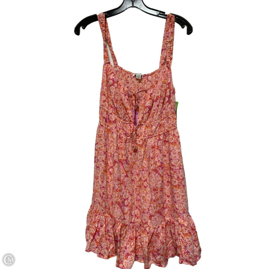 Dress Casual Short By American Eagle In Orange & Pink, Size: L