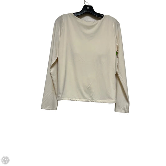 Top Long Sleeve By Clothes Mentor In Cream, Size: L