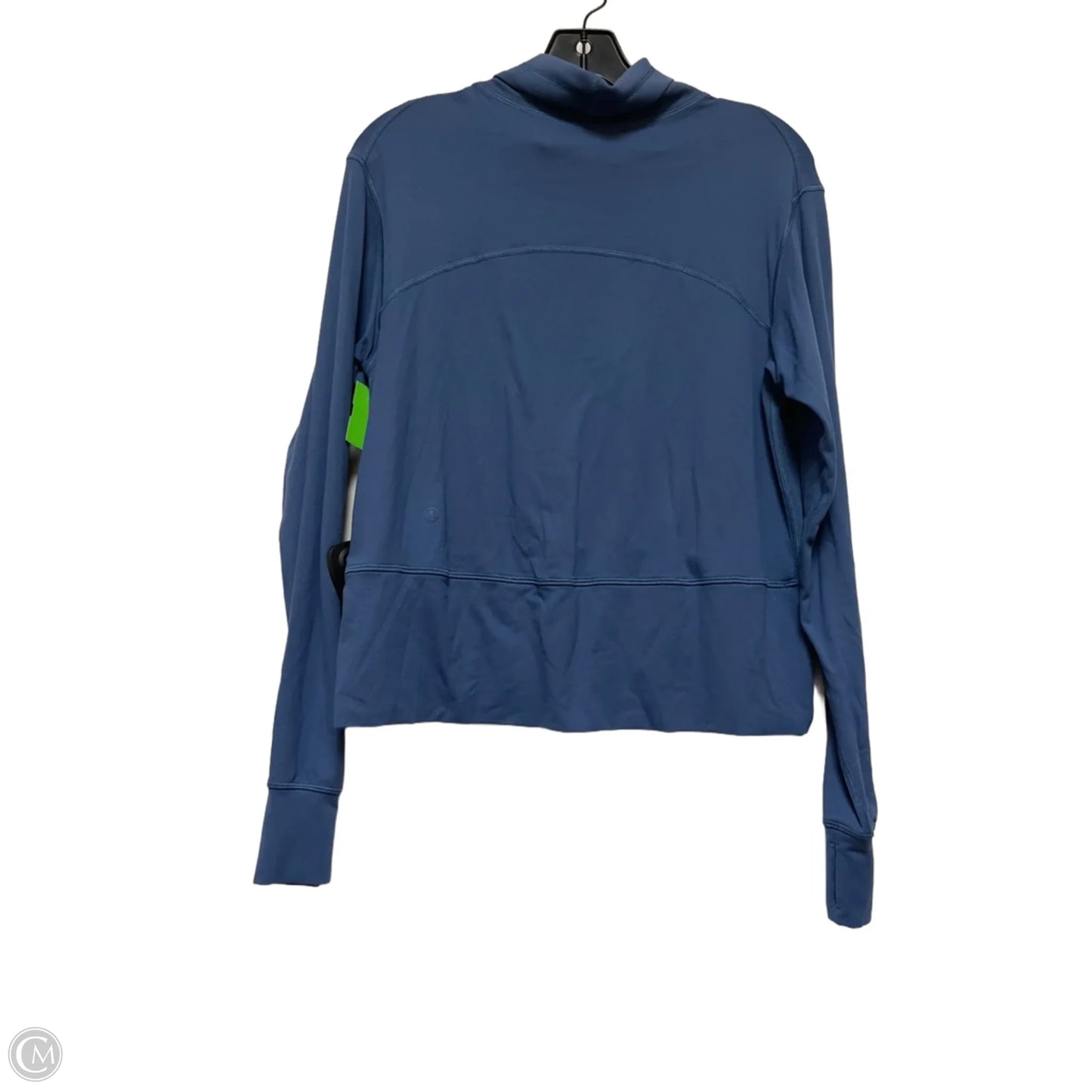 Athletic Top Long Sleeve Collar By Lululemon In Blue, Size: 4