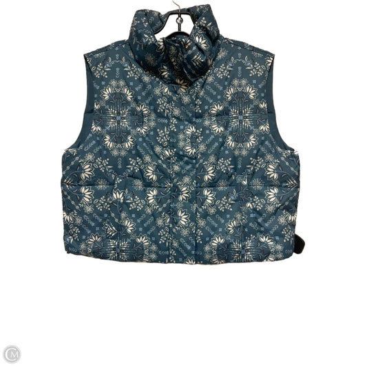 Vest Puffer & Quilted By Loft In Floral Print, Size: M
