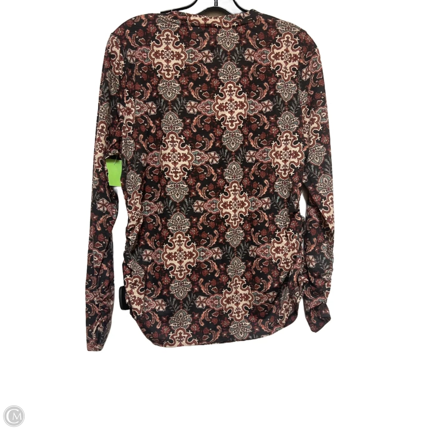 Top Long Sleeve Basic By Wonderly In Geometric Pattern, Size: L