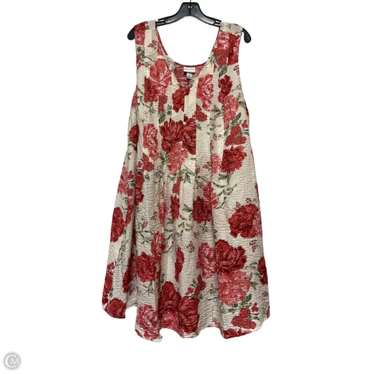 Dress Casual Short By Ava & Viv In Floral Print, Size: 1x