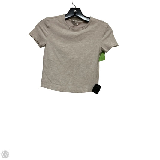 Athletic Top Short Sleeve By Yogalicious In Cream, Size: Xs