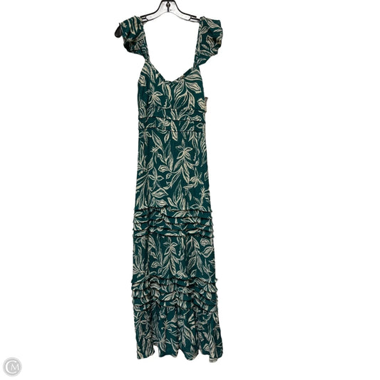 Dress Casual Midi By Clothes Mentor In Cream & Green, Size: M
