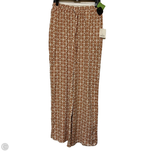 Pants Wide Leg By Cece In Brown & Cream, Size: 4