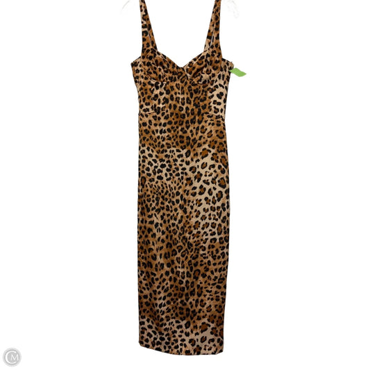 Dress Casual Midi By Zara In Animal Print, Size: S