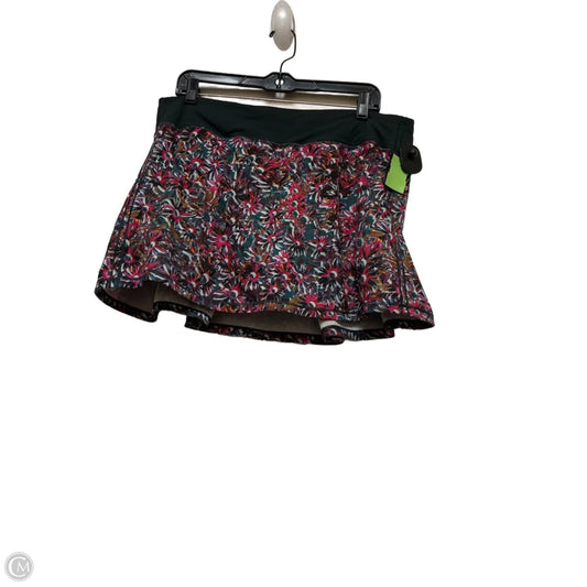 Athletic Skort By Lululemon In Floral Print, Size: 12