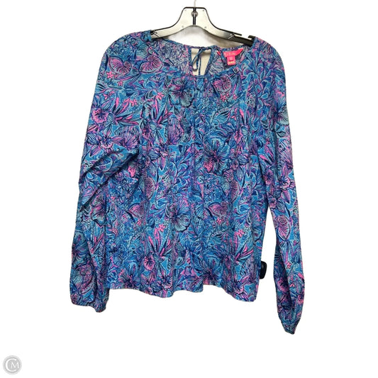 Top Long Sleeve Designer By Lilly Pulitzer In Nautical Print, Size: Xl
