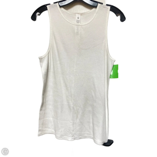 Athletic Tank Top By Lululemon In White, Size: M