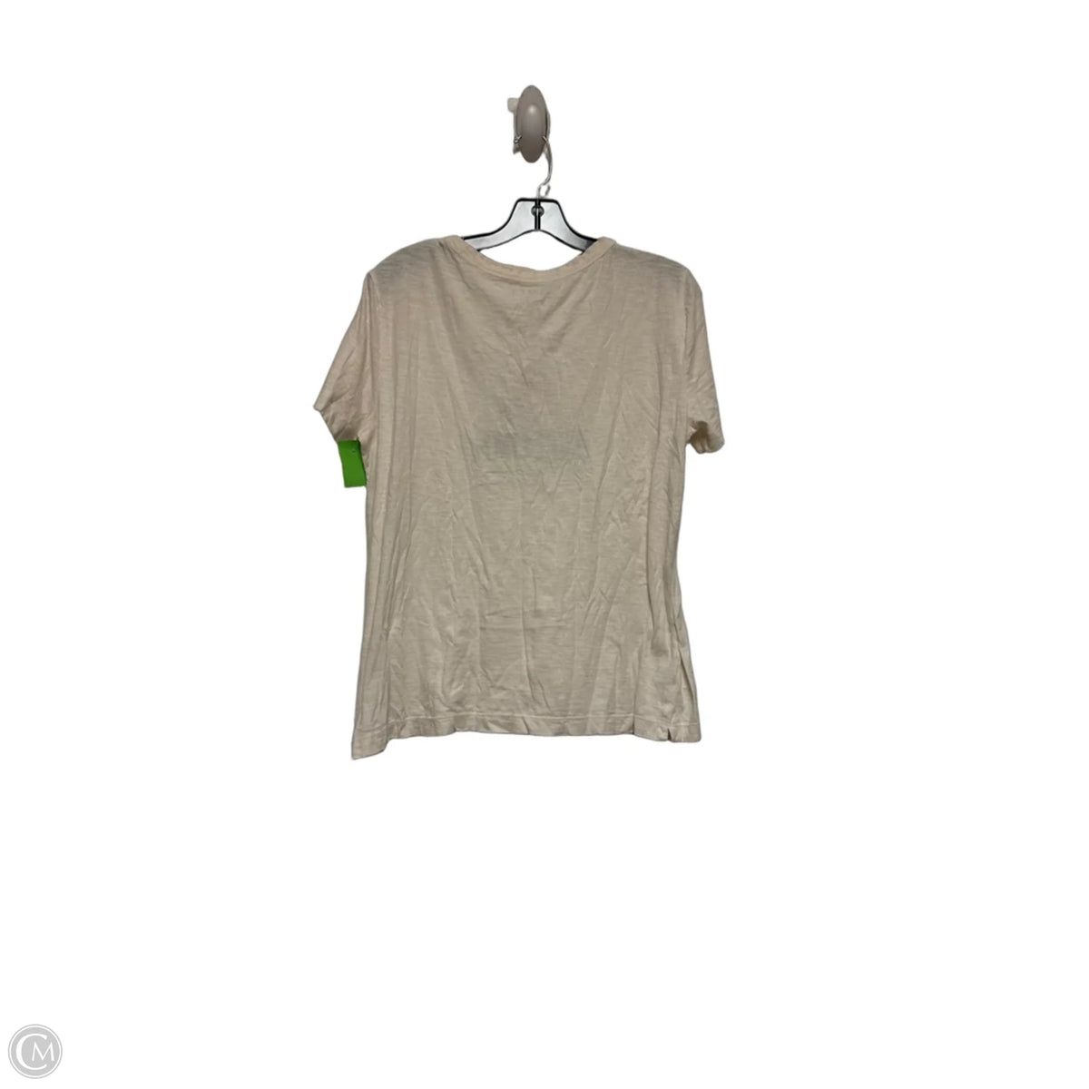 Top Short Sleeve Basic By Loft In Cream, Size: L