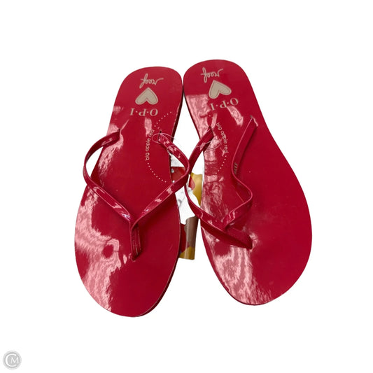 Sandals Flip Flops By Reef In Red, Size: 8