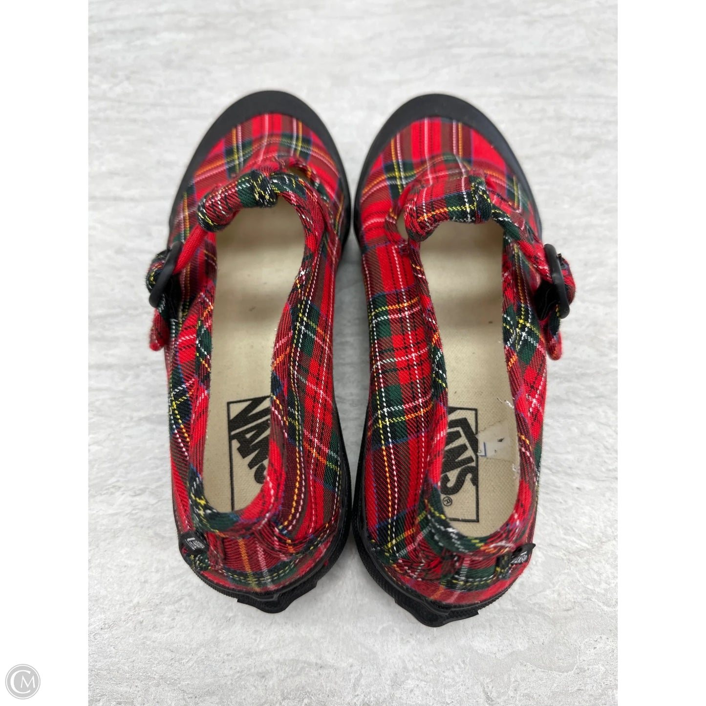 Shoes Flats By Vans In Plaid Pattern, Size: 6.5