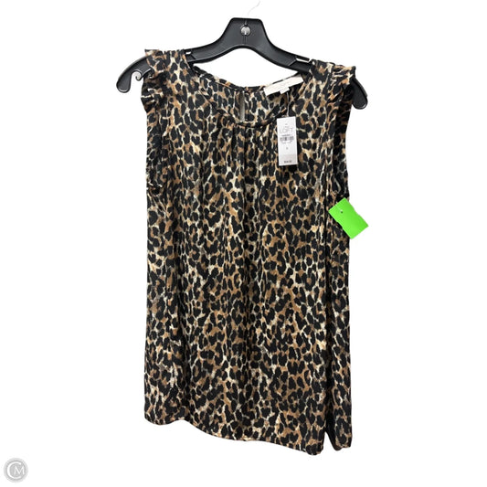 Top Sleeveless By Loft In Animal Print, Size: S