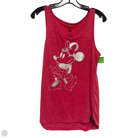 Top Sleeveless Basic By Disney Store In Pink & Silver, Size: M