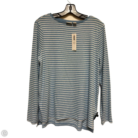 Top Long Sleeve Basic By Chicos In Striped Pattern, Size: M