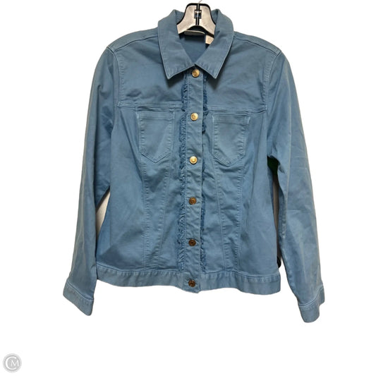 Jacket Denim By Chicos In Blue, Size: M