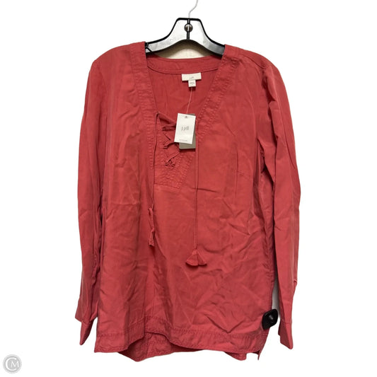 Top Long Sleeve By J. Jill In Red, Size: S