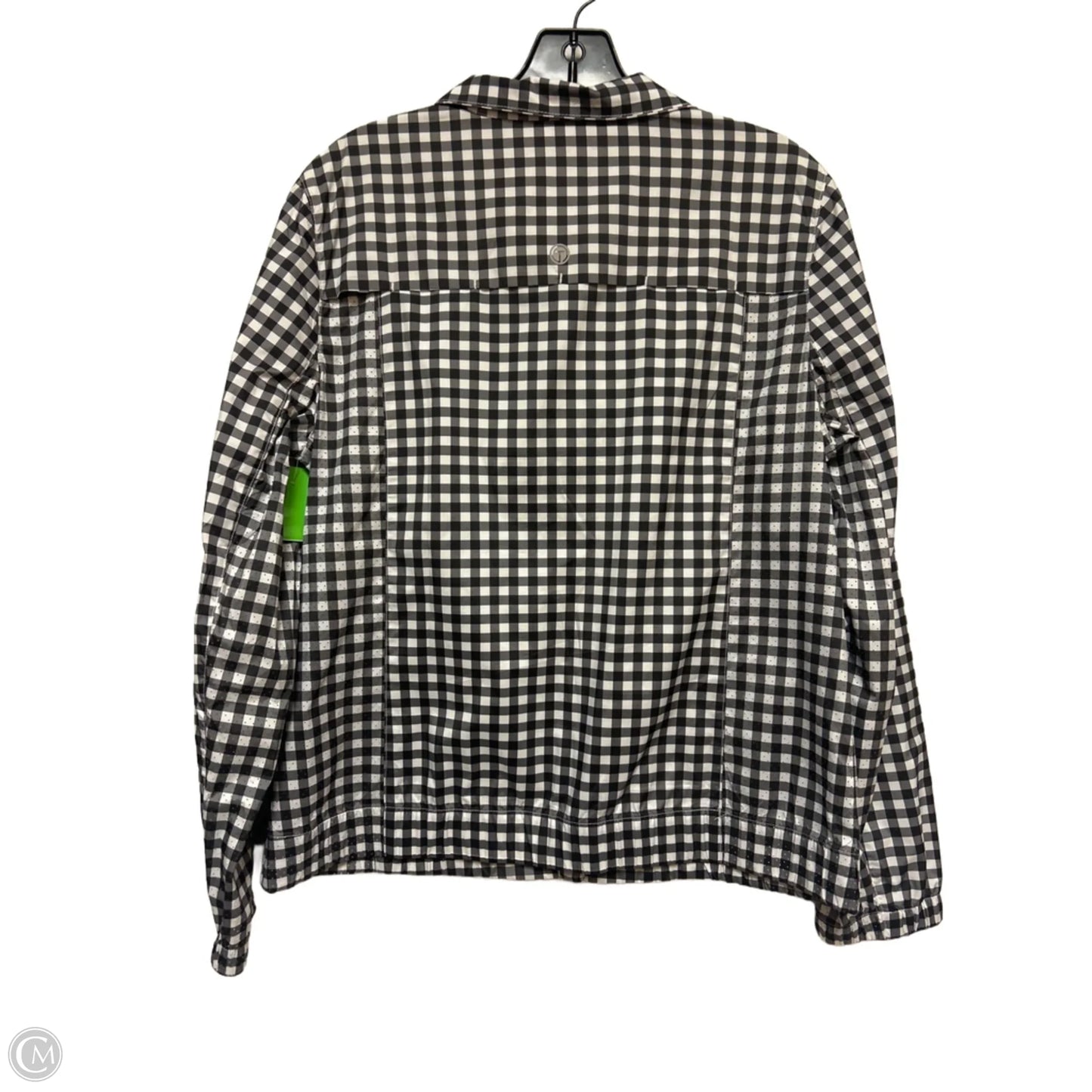 Jacket Windbreaker By Talbots In Plaid Pattern, Size: M