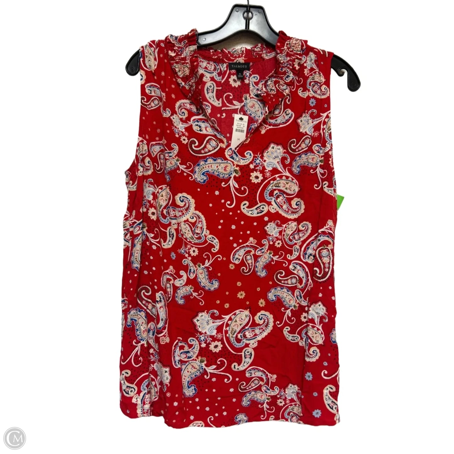 Top Sleeveless Basic By Talbots In Paisley Print, Size: M
