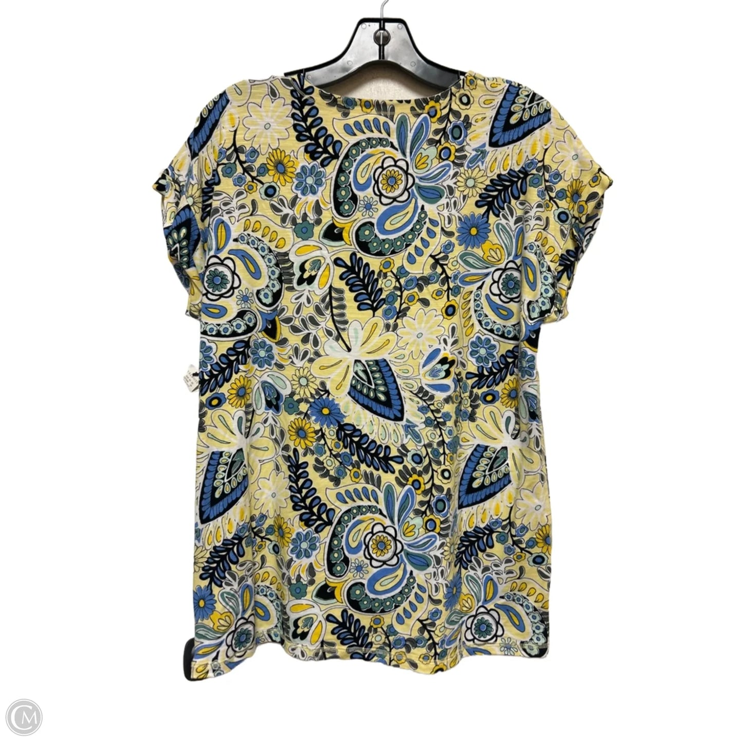 Top Short Sleeve Basic By Talbots In Floral Print, Size: M