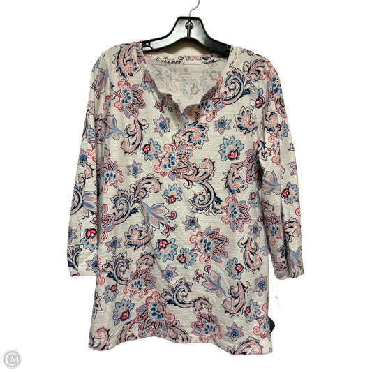 Top Long Sleeve By Talbots In Paisley Print, Size: M