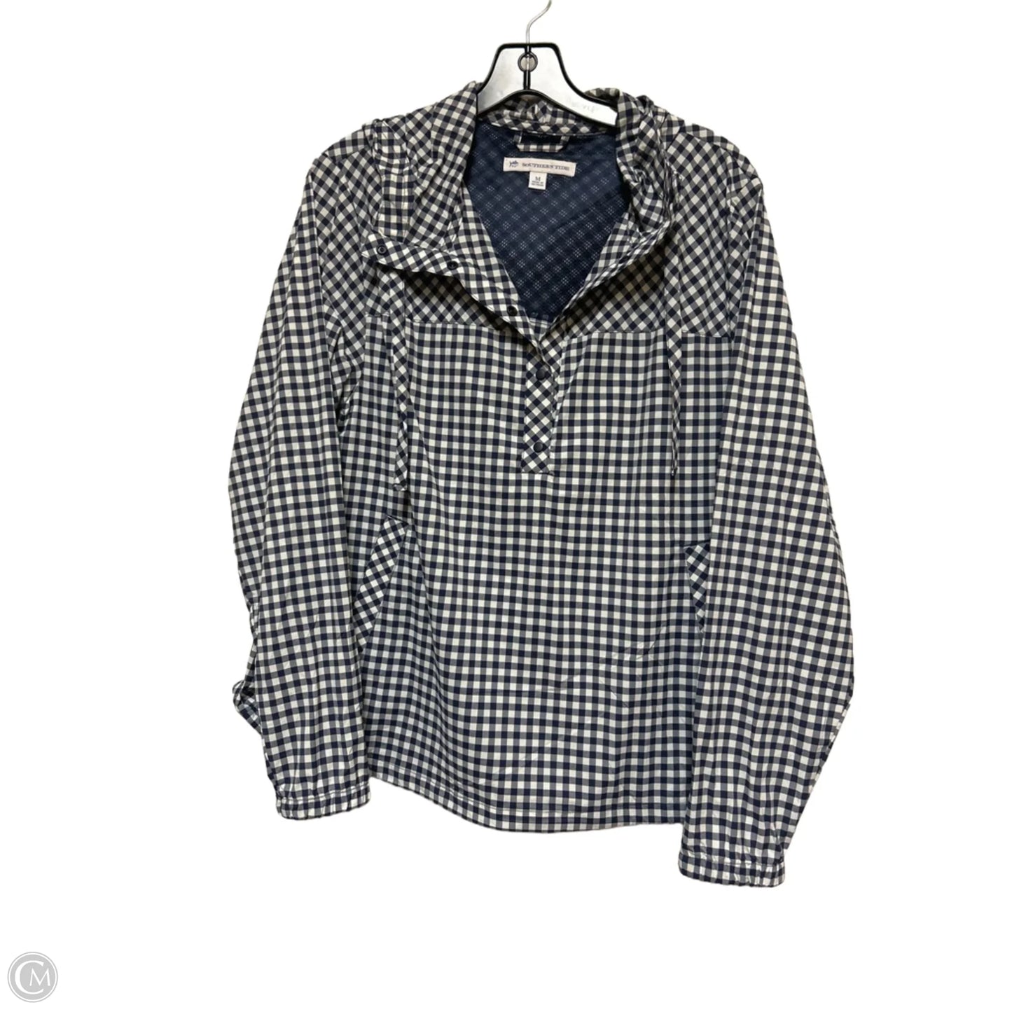 Jacket Windbreaker By Southern Tide In Plaid Pattern, Size: M