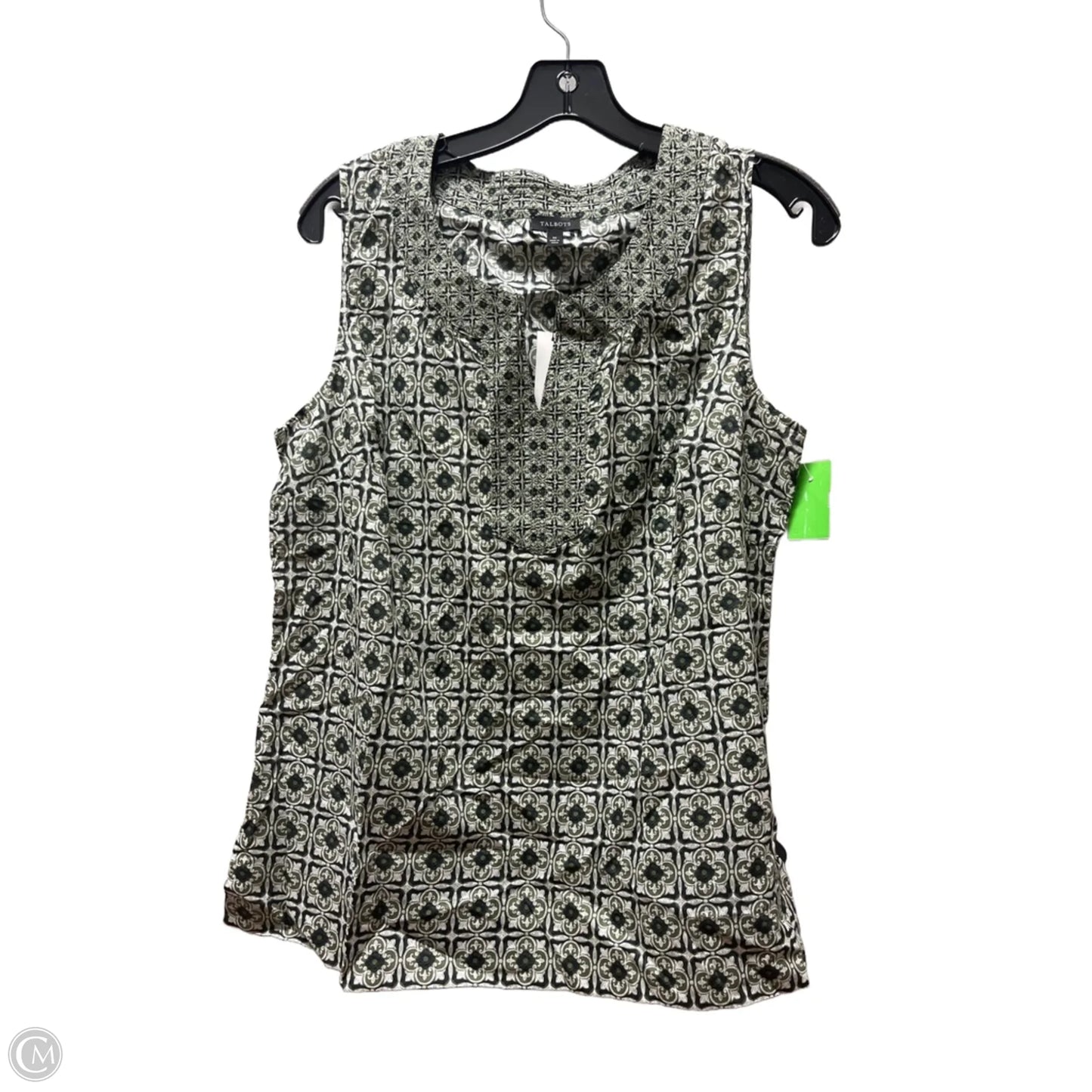 Top Sleeveless By Talbots In Green, Size: M