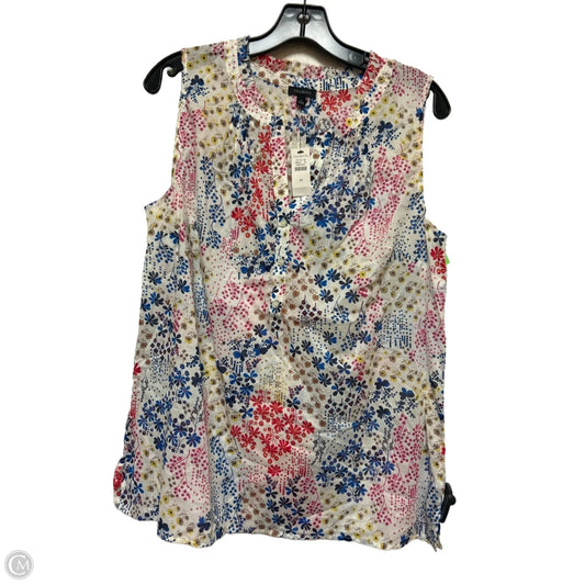 Top Sleeveless By Talbots In Floral Print, Size: M
