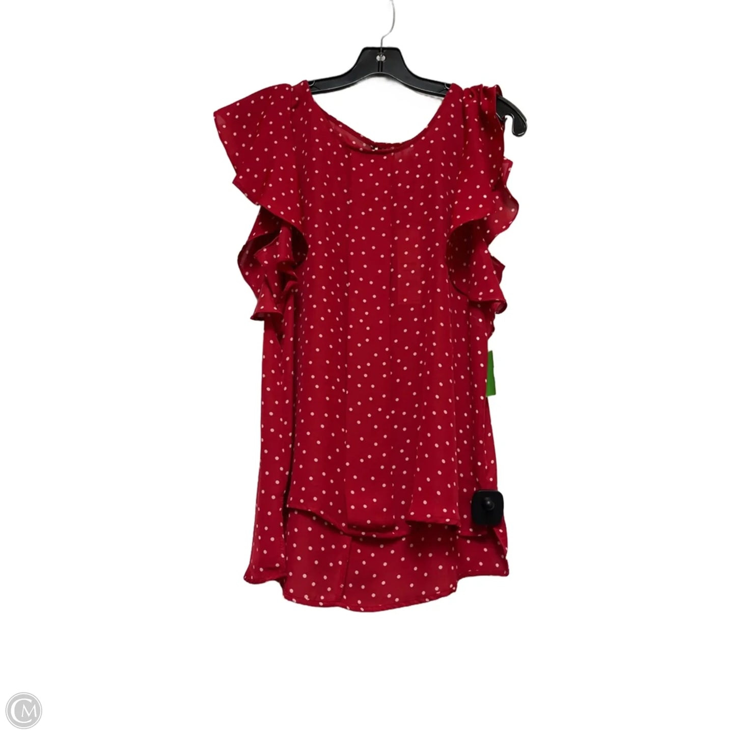 Top Short Sleeve By Elle In Polkadot Pattern, Size: M