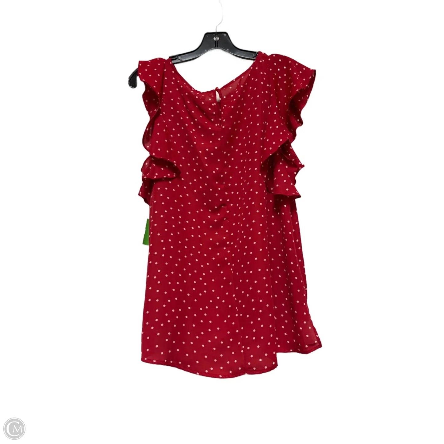 Top Short Sleeve By Elle In Polkadot Pattern, Size: M