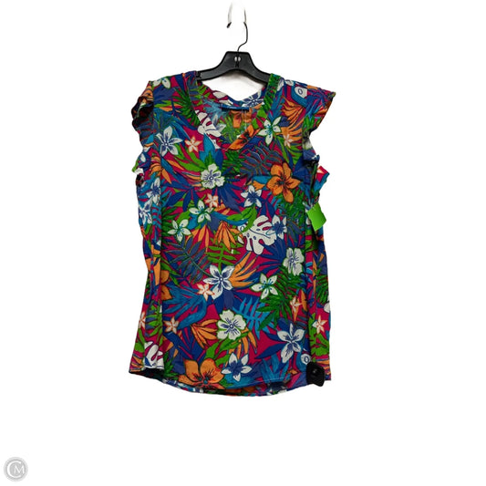 Top Sleeveless By Clothes Mentor In Floral Print, Size: L