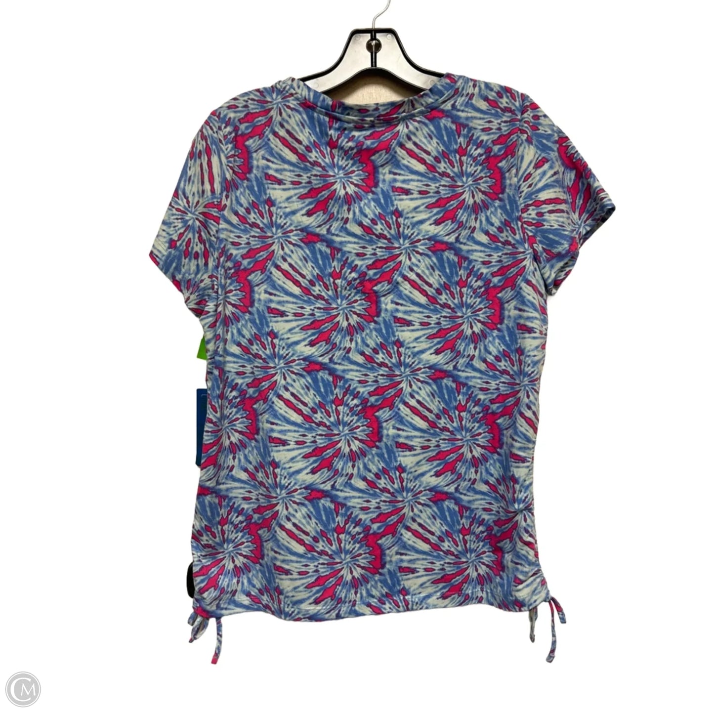 Top Short Sleeve Basic By Caribbean Joe In Tie Dye Print, Size: M