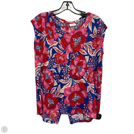 Top Short Sleeve By Sigrid Olsen In Floral Print, Size: M