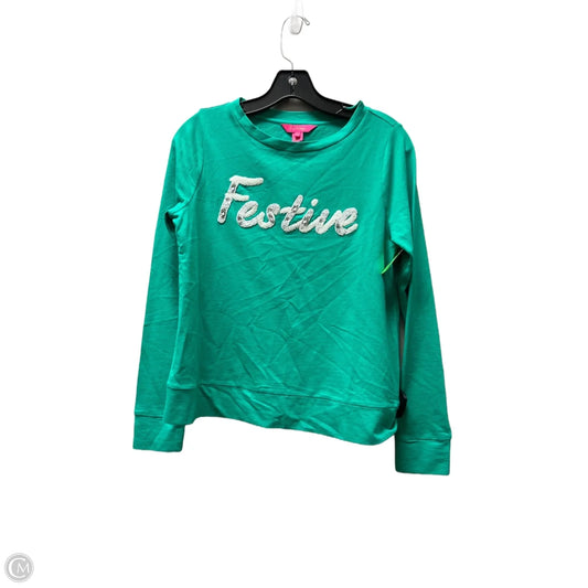 Top Long Sleeve Designer By Lilly Pulitzer In Green, Size: Xs