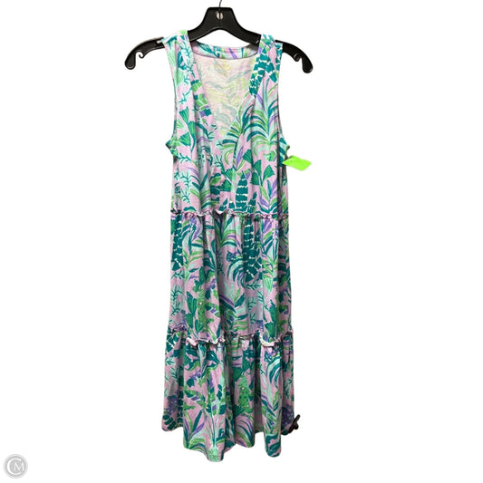 Dress Designer By Lilly Pulitzer In Green & Purple, Size: Xs