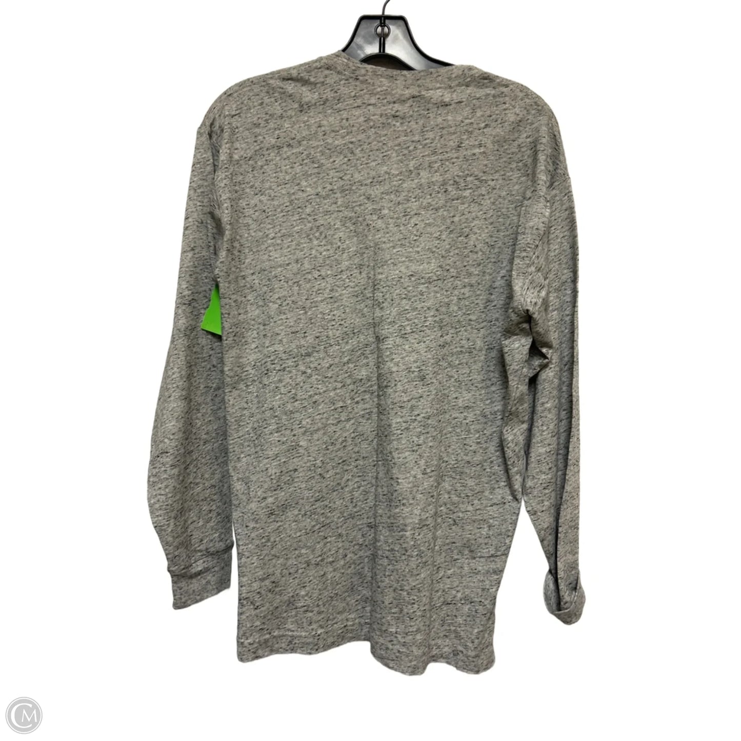 Top Long Sleeve Basic By Pink In Grey, Size: Xs