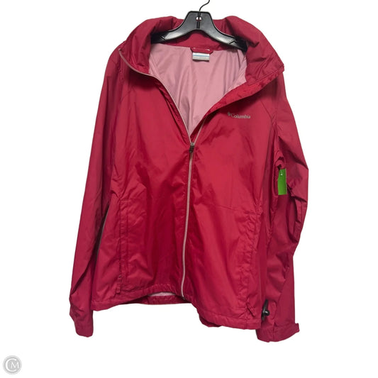 Jacket Windbreaker By Columbia In Pink, Size: Xl