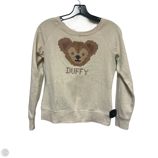 Sweatshirt Crewneck By Disney Store In Brown & Cream, Size: Xs