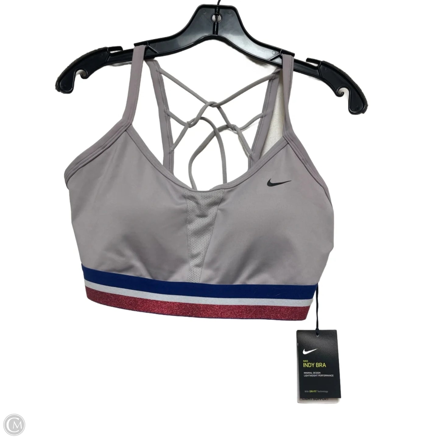 Athletic Bra By Nike In Grey, Size: L