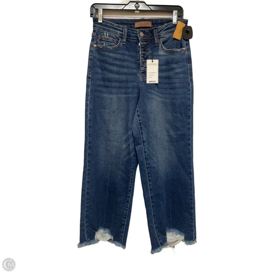 Jeans Wide Leg By Judy Blue In Blue Denim, Size: 6