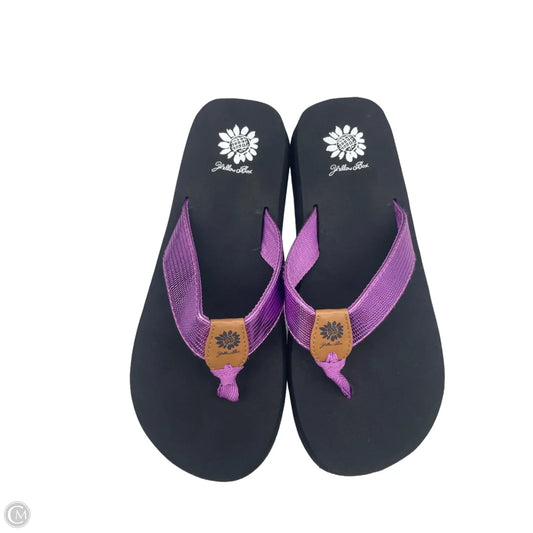 Sandals Flip Flops By Yellow Box In Purple, Size: 8.5