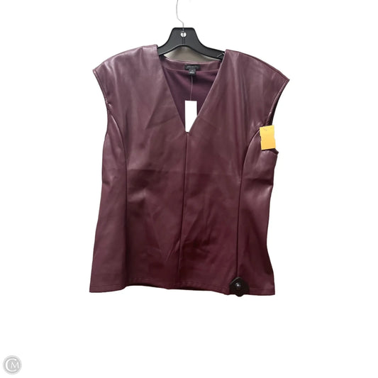 Top Sleeveless By Ann Taylor In Maroon, Size: M