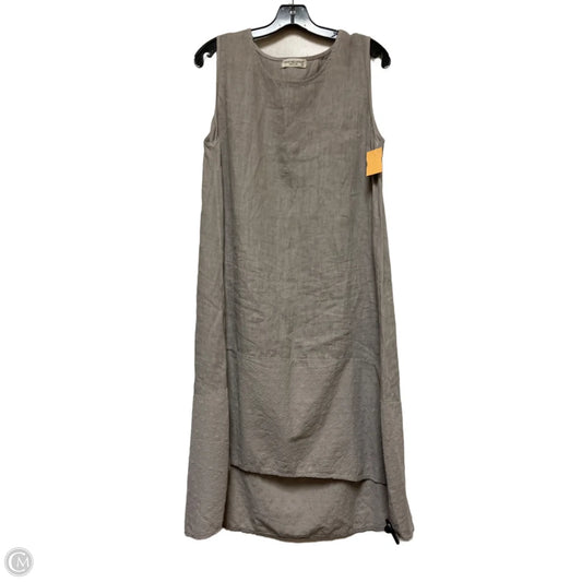 Dress Casual Midi By Terzo Millennio In Grey, Size: L
