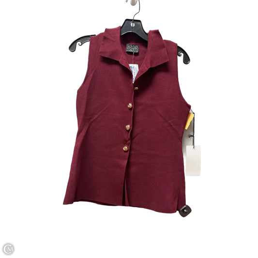 Top Sleeveless By Milk & Honey In Maroon, Size: M