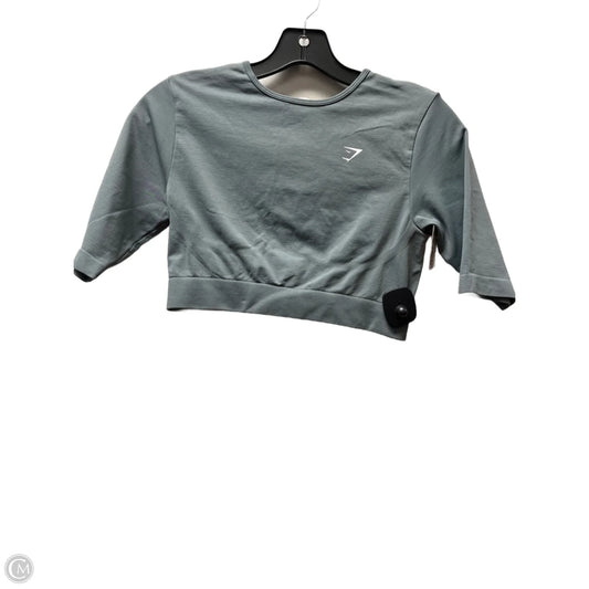 Athletic Top Short Sleeve By Gym Shark In Teal, Size: M