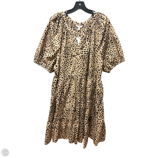 Dress Casual Short By Crown And Ivy In Black & Tan, Size: 3x