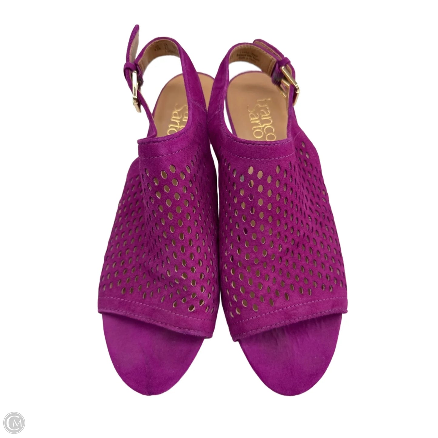 Sandals Heels Block By Franco Sarto In Purple, Size: 8.5