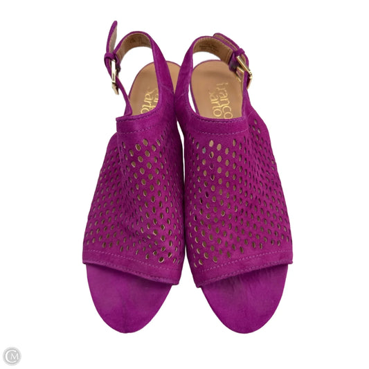 Sandals Heels Block By Franco Sarto In Purple, Size: 8.5