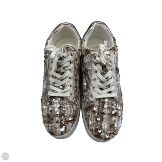 Shoes Sneakers Platform By Clothes Mentor In Brown & Cream, Size: 8.5